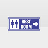 Customized Safety Signs,Rest Rooms Right Arrow Sign